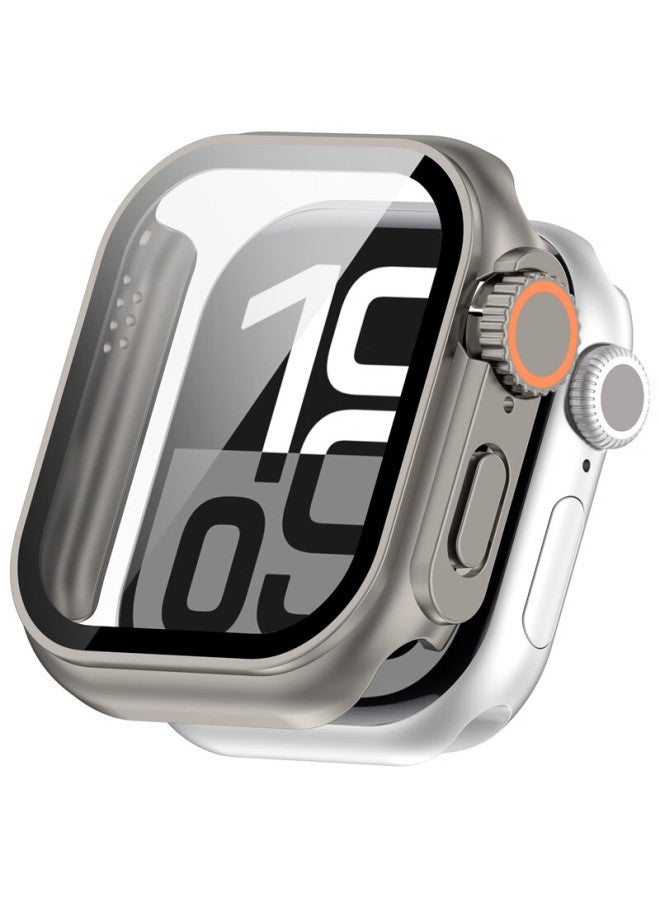 Kmaxai Ultra2 Protective Case With Tempered Glass Screen Protector For Apple Watch Series 10, High Definition Film For 46mm Titanium Steel Apple Watch - Image 3