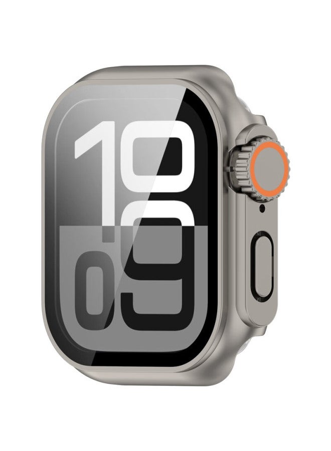 Kmaxai Ultra2 Protective Case With Tempered Glass Screen Protector For Apple Watch Series 10, High Definition Film For 46mm Titanium Steel Apple Watch - Image 1