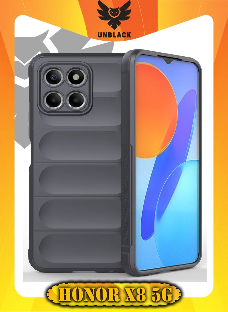 انبلاك جراب خلفي ماجيك متوافق مع هونر X8 الجيل الخامس 5G من انبلاك (رمادي داكن) - Image 1