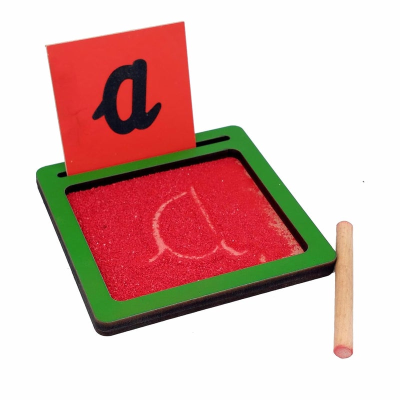 Tantrums Coloured Sand Paper with Tray - Educational Learning Aid for Kids (Cursive) - Image 1