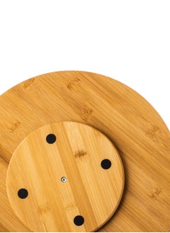 Dania A Rotating Bamboo Wooden Riser For Cake And Pizza Multi  - Image 4