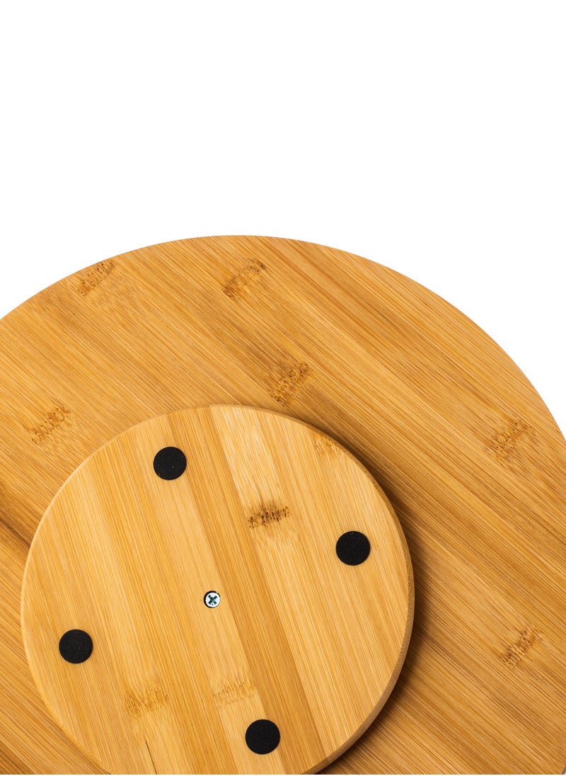 Dania A Rotating Bamboo Wooden Riser For Cake And Pizza Multi  - Image 4