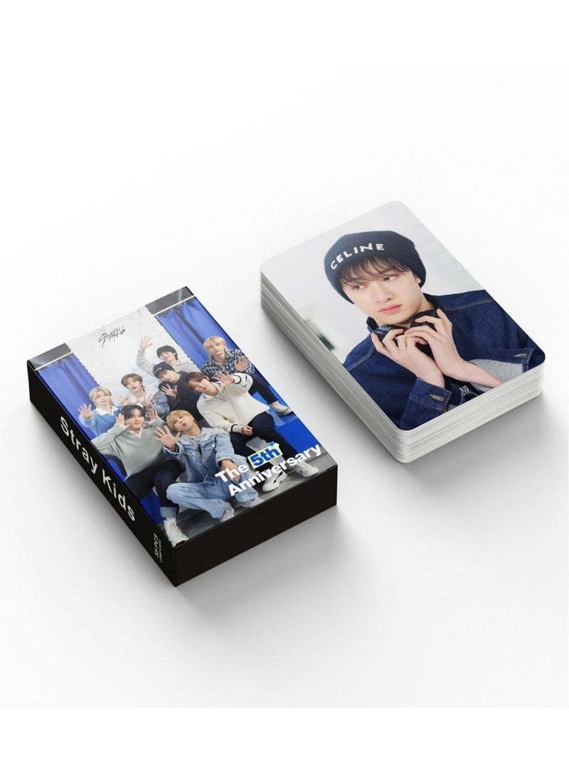 55 Piece Stray Kids 5th Anniversary Photo New Album Lomo Card - Image 4