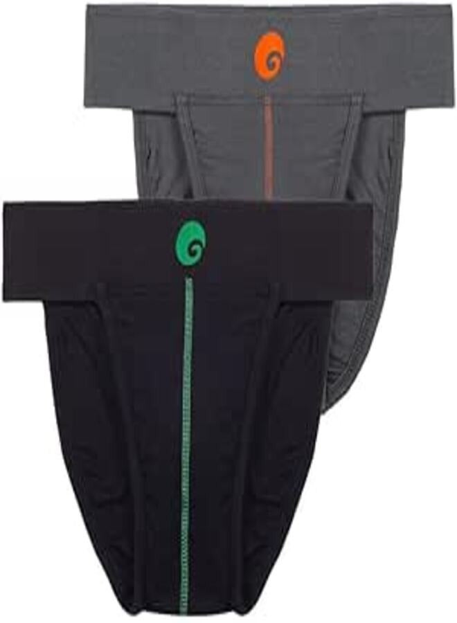omtex omtex Athletic Neo Stretchable Supporter Back Covered with Cup Pocket, Ideal for Workout and Sports Quick Dry Moisture Wicking Underwear (Pack of 2)  - Image 1