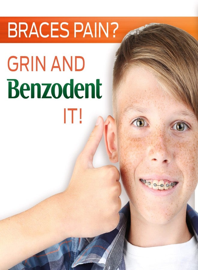 Benzodent كريم بنزودينت لتخفيف آلام الأسنان والفم بقوة قصوى للأطقم، قرح الفم، وتقويم الأسنان، مخدر موضعي طويل الأمد، 1 أونصة - Image 5
