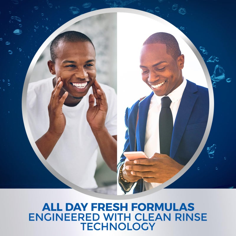 Dial Men 3 in 1 Body, Hair and Face Wash, Refresh, 16 Fl Oz, Pack of 6, Cleanses Deep + Gentle on Skin with Clean Rinse Technology - Image 3