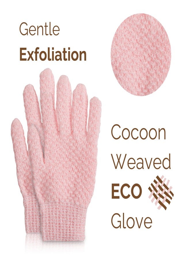 SunFX Exfoliating Gloves | Deep Cleansing Body Scrub Mitt for Pre-Tanning & Dead Skin Removal | Reusable Gloves for Smooth, Soft Skin | Ideal for Self-Tanning Prep & Full Body Exfoliation (Pink) - Image 2