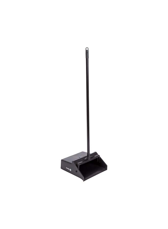 Restaurantware RW Clean 11.8 x 11 x 34 Inch Stand Up Dustpan, 1 With Handle Lobby Dustpan - Broom Sold Separately, With Broom Clip, Black Plastic Long Handle Dust Pan, Lightweight, Heavy-Duty - Image 4