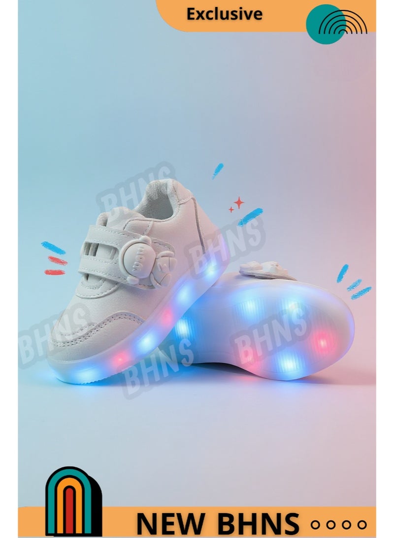 stylish LED Light Up Kids Shoes - Light-Up Shoes for Girls and Boys, Light-Up Shoes for Girls and Boys, Light-Up Shoes for Kids, Sizes 20-25, Light-Up Design, Anti-Slip, Comfortable, Easy to Wear, Kids Shoes, Kids Walking Shoes, Kids Shoes with Light - Image 2