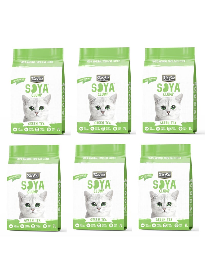 كيت كات فضلات فول الصويا من كيت كات – شاي أخضر 7 لتر (علبة واحدة – 6 قطع) - Image 1