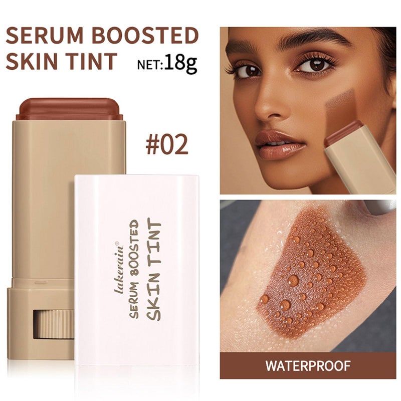 SWETIYOU Beauty Balm Serum Boosted Skin Tint, Foundation Makeup Stick Hydrating Tinted Moisturizer, Lightweight and Buildable Solid Tinted Hydrating Serum Foundation Contour Stick, Natural Finish(02#) - Image 2