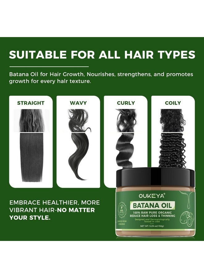 OUKEYA Raw Batana Oil for Hair Growth, 100% Natural Pure Dr. Sebi Batana Oil from Honduras, Organic Batana Oil Hair Growth Oil for Prevent Hair Loss, Enhances Hair Thickness, for Men & Women 5.3 oz - Image 5