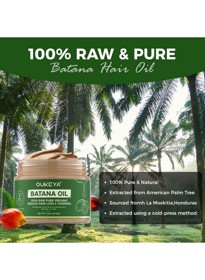 OUKEYA Raw Batana Oil for Hair Growth, 100% Natural Pure Dr. Sebi Batana Oil from Honduras, Organic Batana Oil Hair Growth Oil for Prevent Hair Loss, Enhances Hair Thickness, for Men & Women 5.3 oz - Image 2