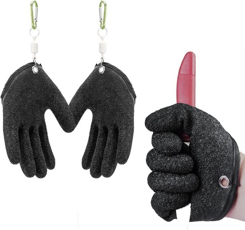 Aputue Fishing Gloves 1 Pair Non-Slip Grip Gloves for Men and Women, Breathable Elastic Outdoor Sports Gear for Kayaking Fly Bass Angling, Adjustable Wrist Strap Protective Sun Sailing Apparel - Image 1