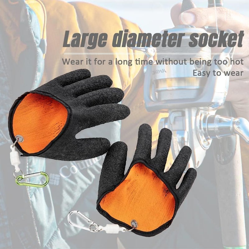 Aputue Fishing Gloves 1 Pair Non-Slip Grip Gloves for Men and Women, Breathable Elastic Outdoor Sports Gear for Kayaking Fly Bass Angling, Adjustable Wrist Strap Protective Sun Sailing Apparel - Image 5