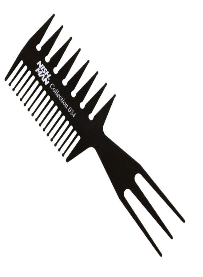 NISHMAN Professional texture combination comb type 034