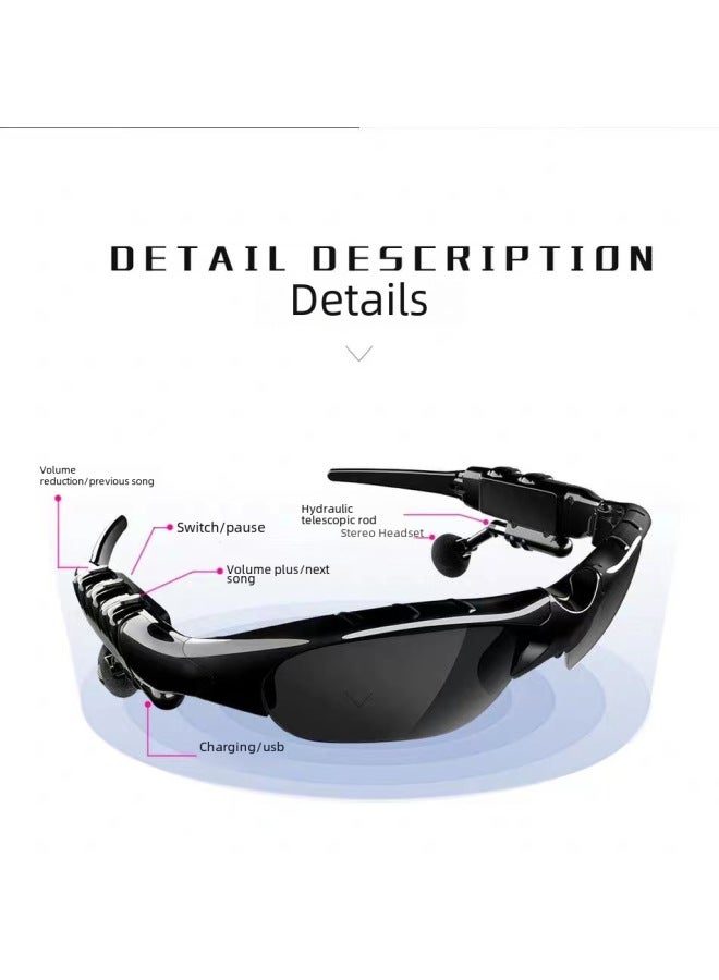 Plug-in Mp3 Bluetooth Headset Listening To Songs And Calling Integrated Polarized Unisex - Image 5