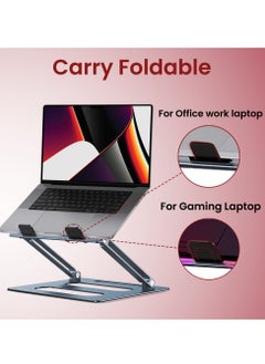 Moxedo Moxedo Foldable Aluminum Laptop Stand With Phone Holder Compatible for MacBook Apple Mac Pro Air Dell Hp and More Laptops 11 Up to 15 inch  - Image 5