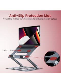 Moxedo Moxedo Foldable Aluminum Laptop Stand With Phone Holder Compatible for MacBook Apple Mac Pro Air Dell Hp and More Laptops 11 Up to 15 inch  - Image 2