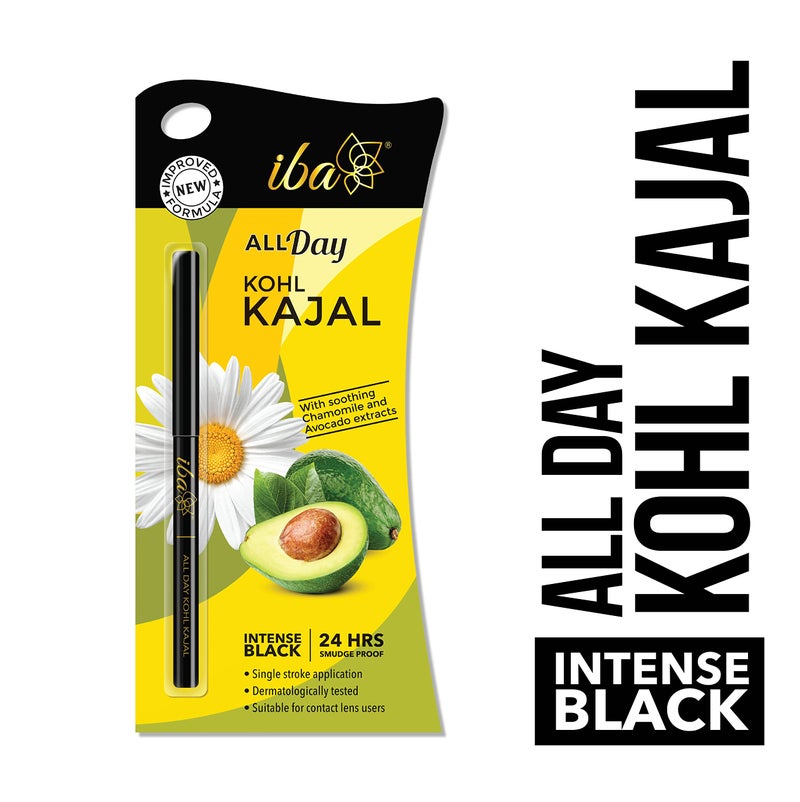 Iba All Day Kohl Kajal, Jet Black, 0.30g (Pack of 2) | 24 Hr Long Stay | Smudge Proof & Waterproof Eye Makeup | Deep Matte Finish | Halal Certified & Vegan Makeup - Image 2