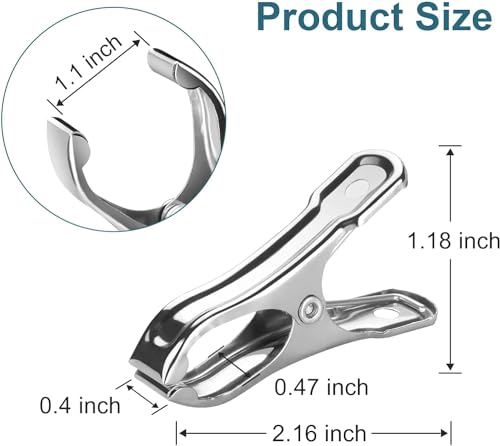 Cuxeedi 120 Pcs Garden Clips Greenhouse Clamps Stainless Steel Greenhouse Clips for Netting Heavy Duty Row Cover Clips with a Strong Grip for Shade Cloth or Plant Cover on Gardening Hoops - Image 3