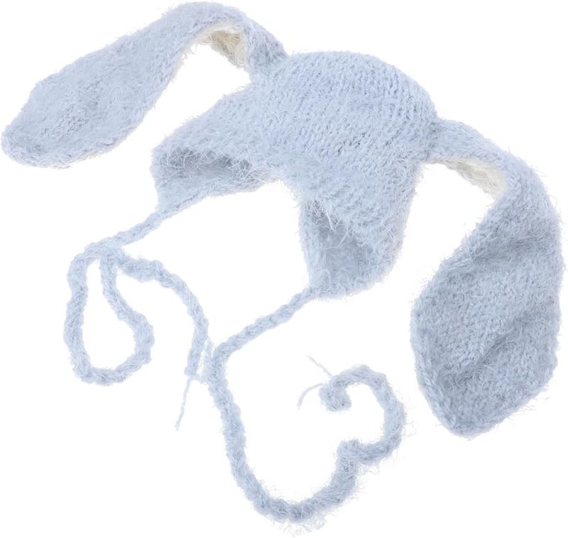 Toddler Baby Rabbit Ear Beanie Winter Hat Long Ears Cozy Knitted Photo Prop - Image 1