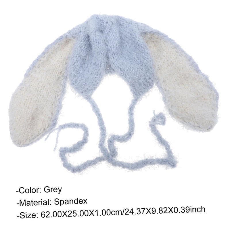 Toddler Baby Rabbit Ear Beanie Winter Hat Long Ears Cozy Knitted Photo Prop - Image 3