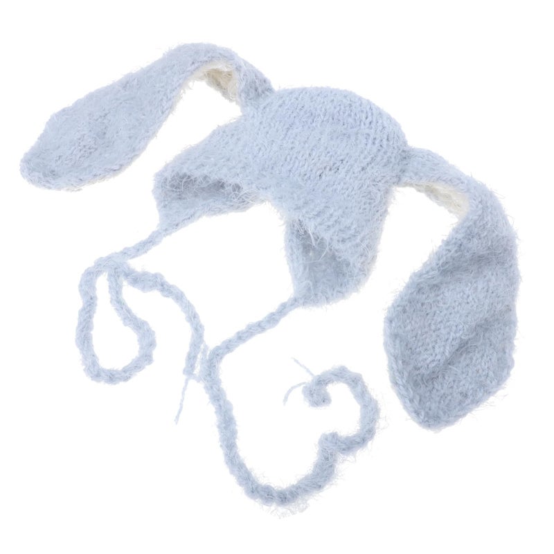 Toddler Baby Rabbit Ear Beanie Winter Hat Long Ears Cozy Knitted Photo Prop - Image 2