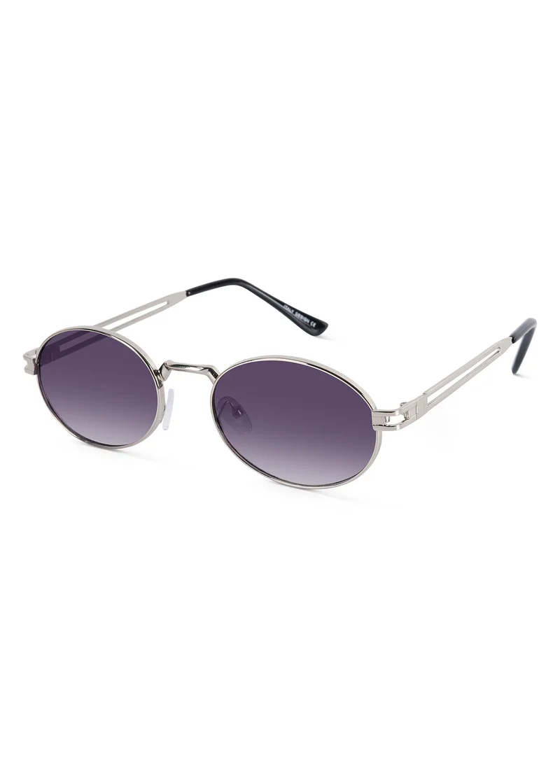 Woggles Gentleman Silver Oval Sunglasses