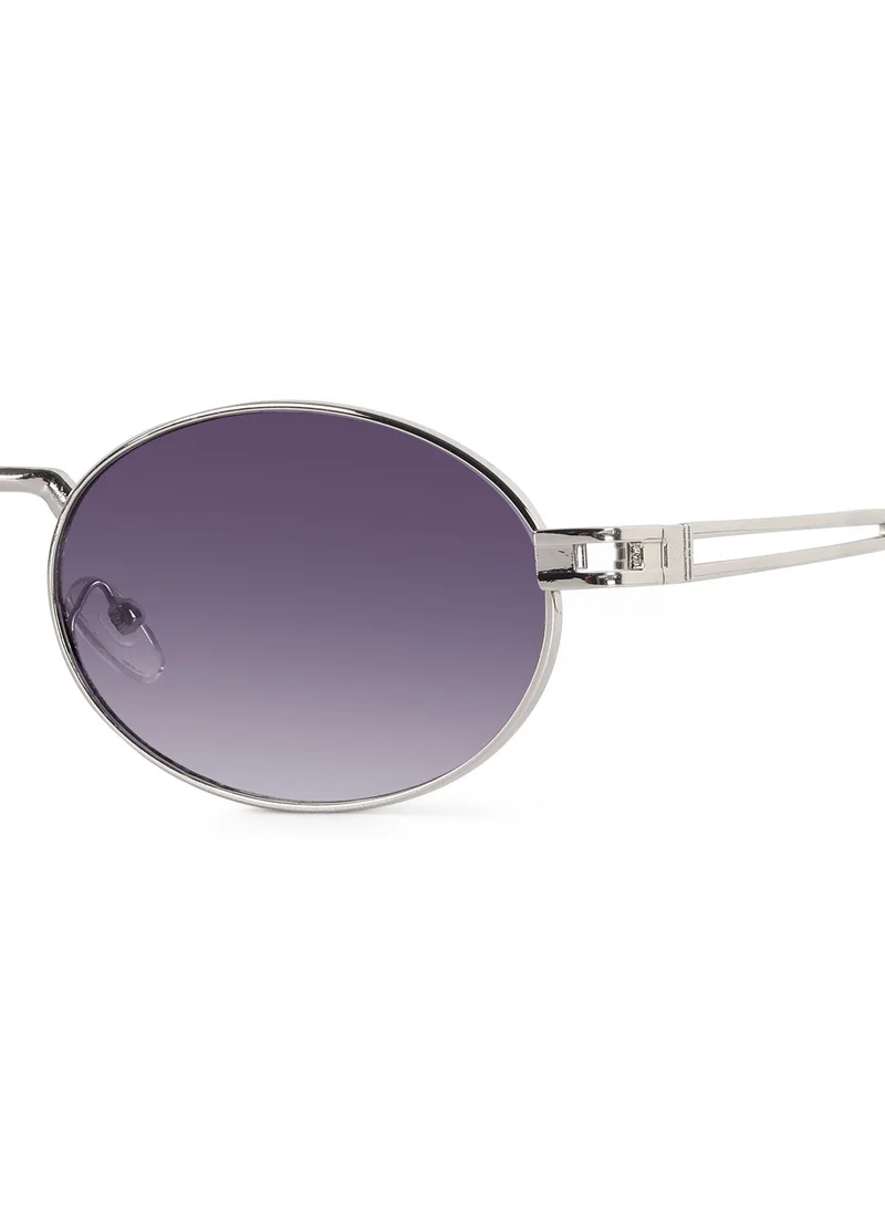 Woggles Gentleman Silver Oval Sunglasses
