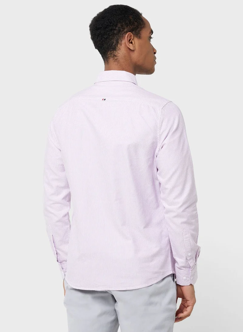 توماس سكوت Thomas Scott Men Purple Smart Slim Fit Opaque Casual Shirt
