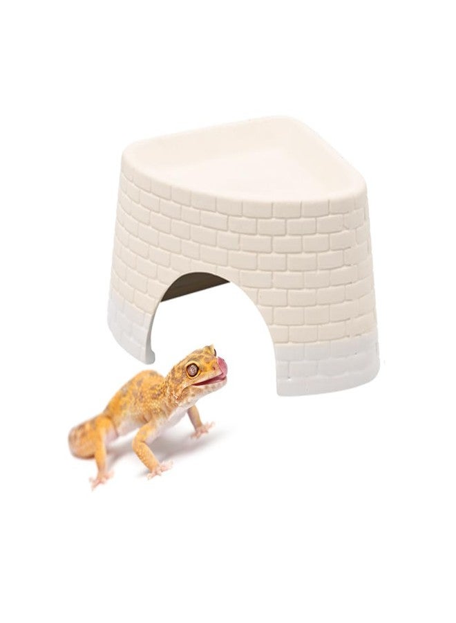 Flushbay Reptiles Hideout Humidification Cave Reptile Moisture Hide Corner Humid Hide House for Leopard Geckos, Snakes, Lizards, Frogs - Image 1