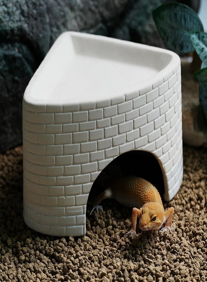 Flushbay Reptiles Hideout Humidification Cave Reptile Moisture Hide Corner Humid Hide House for Leopard Geckos, Snakes, Lizards, Frogs - Image 2