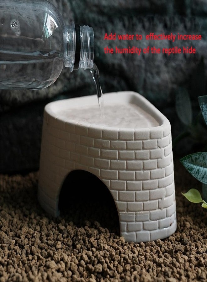 Flushbay Reptiles Hideout Humidification Cave Reptile Moisture Hide Corner Humid Hide House for Leopard Geckos, Snakes, Lizards, Frogs - Image 3