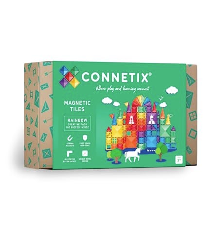 CONNETIX Magnetic Tiles Rainbow Creative Pack 102 Pieces - Image 1