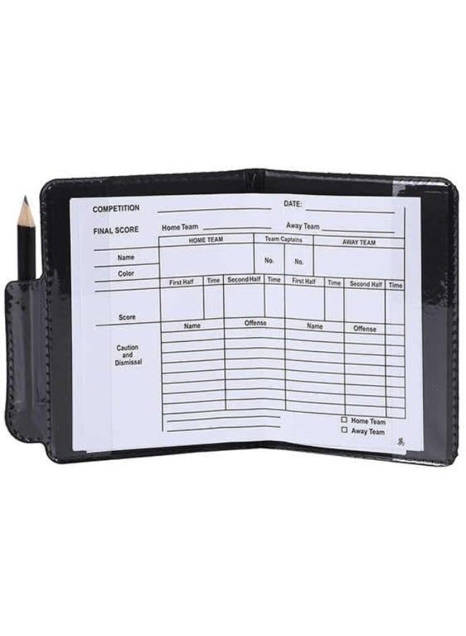 طقم بطاقات حكم كرة قدم احترافي - يتضمن بطاقة حمراء وصفراء، دفتر ملاحظات (سكور بورد)، وقلم رصاص - مناسب لمباريات كرة القدم والرياضات الجماعية. - Image 3