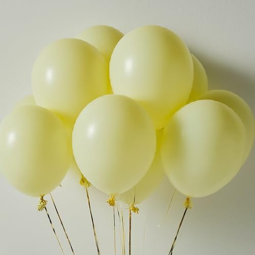 AMFIN (Pack of 25) Pastel Birthday Decoration Item Balloons - Yellow - Image 3