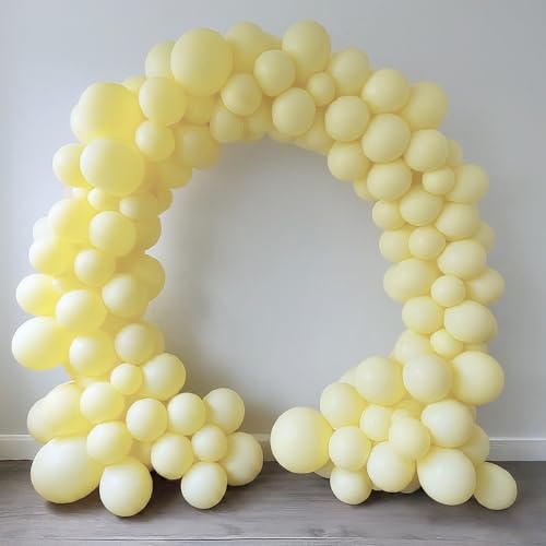 AMFIN (Pack of 25) Pastel Birthday Decoration Item Balloons - Yellow - Image 4