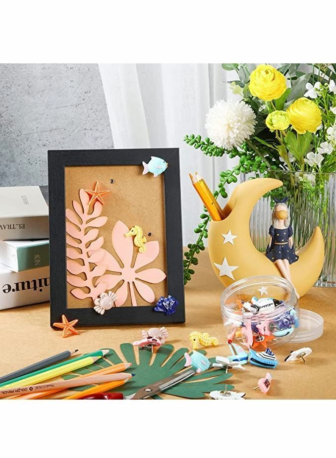 Y&D Push Pins, 36 Pieces Colorful Decorative Thumb Tacks Drawing Cute Sea Creatures Pushpins for Cork Board Photo Wall Maps Bulletin Office Organization Home Decor  - Image 5