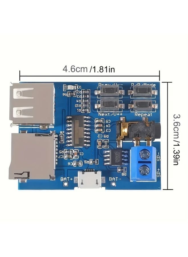 قطعة واحدة وحدة فك ترميز USB MP3 مشغل لبطاقة TF مع مكبر صوتي USB الصغير 5V - Image 3