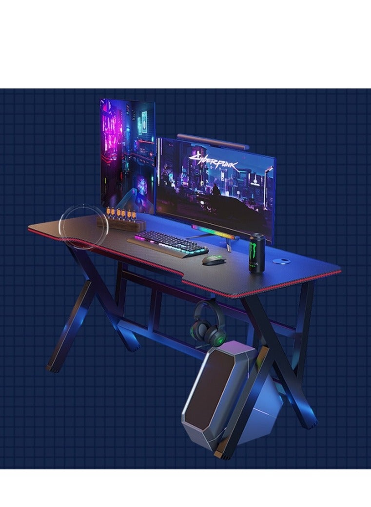 Generic 140cm Gaming Table Home Computer Desk Minimalist style Computer Gamer Table with Carbon Fiber Desktop Ergonomic Home Office Computer Desk Black  - Image 5