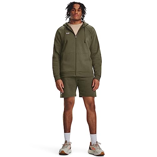 Under Armour Men's Rival Fleece Full Zip Hoodie, (390) Marine OD Green / / White, Medium - Image 2