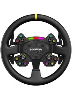 Moza Moza RS V2 Racing Steering Wheel – 13 Inch GT Sim Racing Wheel with Forged Carbon Fiber, RGB Shift Light Indicator, Magnetic Shifters – Compatible with Moza Racing Bases  - Image 1