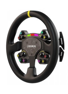 Moza Moza RS V2 Racing Steering Wheel – 13 Inch GT Sim Racing Wheel with Forged Carbon Fiber, RGB Shift Light Indicator, Magnetic Shifters – Compatible with Moza Racing Bases  - Image 2