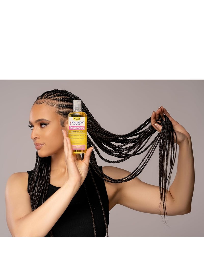 Hollywood Beauty Hollywood Beauty Rosemary Oil for Hair, Scalp, & Skin, 8 fl oz - Encourages Hair Growth, Helps Improve Scalp Circulation  - Image 3