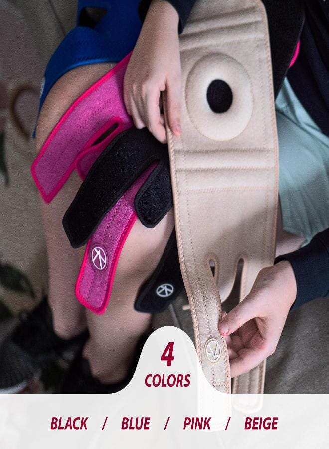 KARM Kids Knee Brace - Osgood Schlatter Knee Brace Youth for Kids, Sports, Pain, Arthritis, Patella, Meniscus Tear, MCL, ACL - Adjustable Compression Support for Child, Boys & Girls (Blue) - Image 4