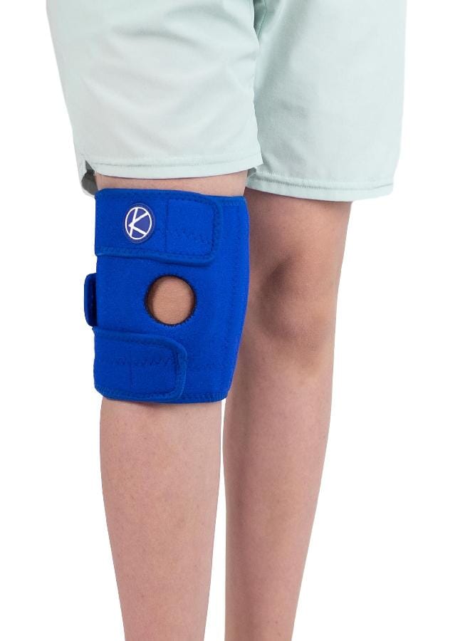 KARM Kids Knee Brace - Osgood Schlatter Knee Brace Youth for Kids, Sports, Pain, Arthritis, Patella, Meniscus Tear, MCL, ACL - Adjustable Compression Support for Child, Boys & Girls (Blue) - Image 1