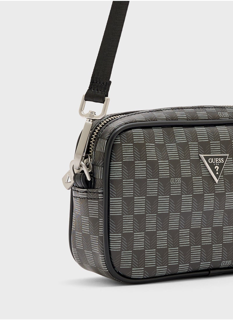 GUESS Logo Detail Zip Over Toiletry Bags  - Image 3