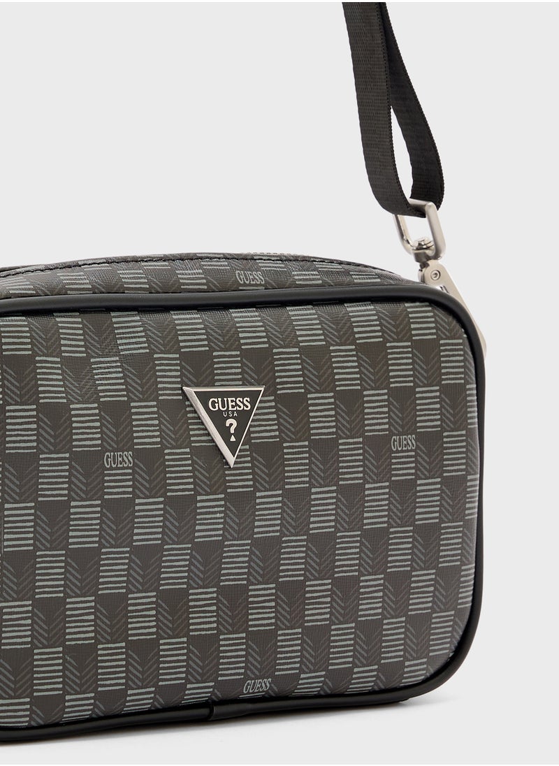 GUESS Logo Detail Zip Over Toiletry Bags  - Image 4