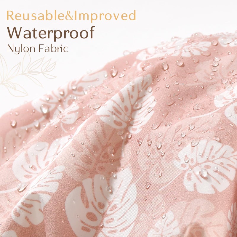 YANIBEST Yanibest Waterproof Double Layer Shower Cap for Women - Reusable  Non-Slip for Most Hair Types  One Size - Image 2